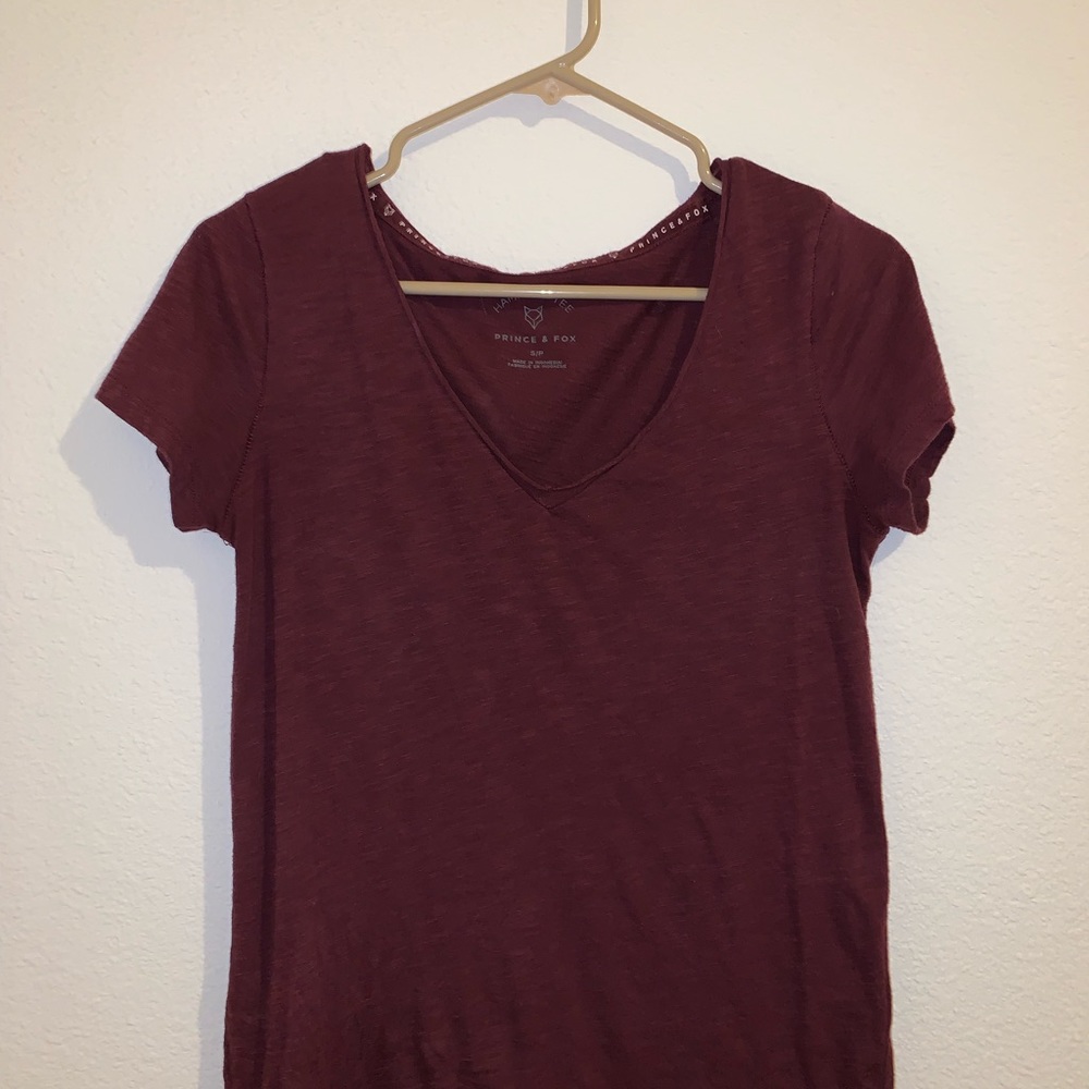Maroon top